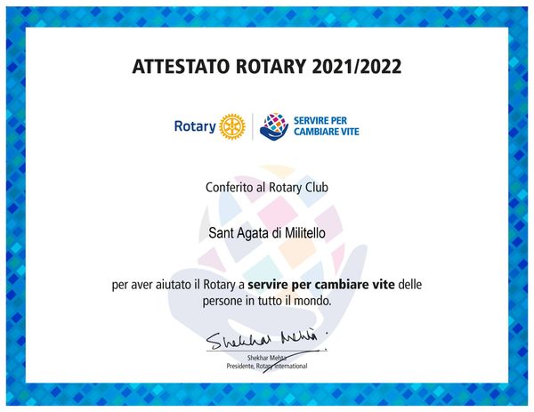Attestato Presidenziale